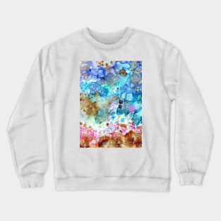 Ocean Abstract Painting Coral Reef Sand Beach Crewneck Sweatshirt